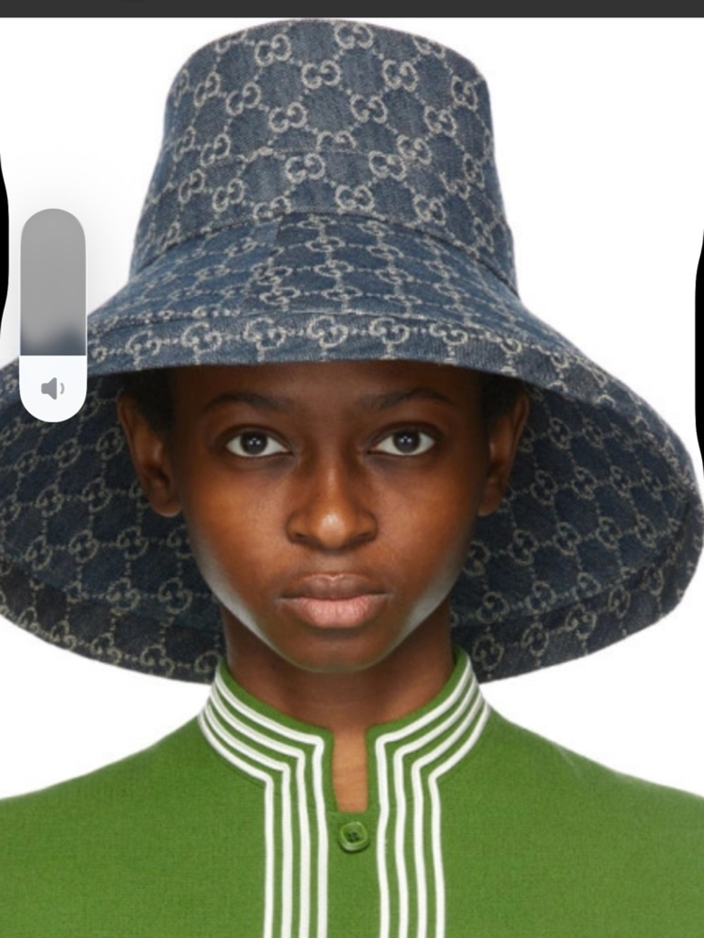 Dark Blue Denim GG Monogram Bucket Hat
